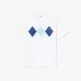 Kraftig T-shirt med Argyle print i bomuld