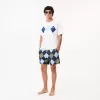 Kraftig T-shirt med Argyle print i bomuld
