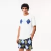 Kraftig T-shirt med Argyle print i bomuld