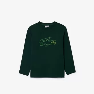Kraftig bomuldskrokodille grafisk T-shirt Kraftig bomuldskrokodille grafisk T-shirt