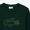 Kraftig bomuldskrokodille grafisk T-shirt