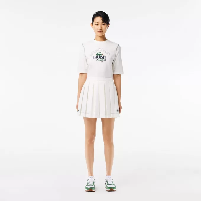 Kvinder S Lacoste Sport Roland Garros Edition plisseret nederdel