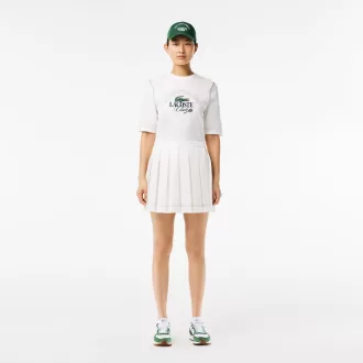 Kvinder S Lacoste Sport Roland Garros Edition plisseret nederdel
