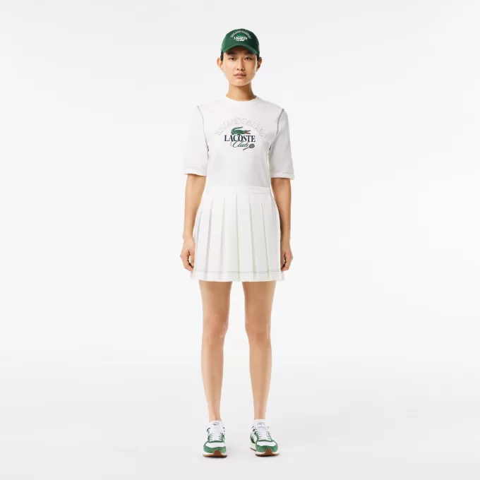 Kvinder S Lacoste Sport Roland Garros Edition plisseret nederdel