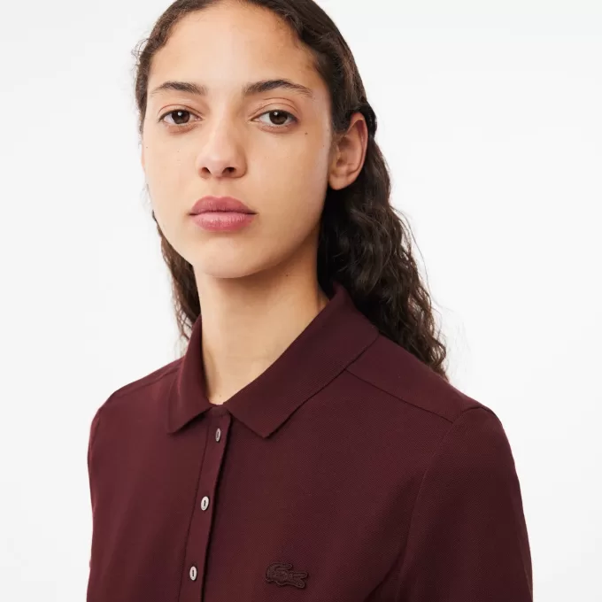 L.12.D Slim Fit Stretch Mini Piqué Polo Shirt