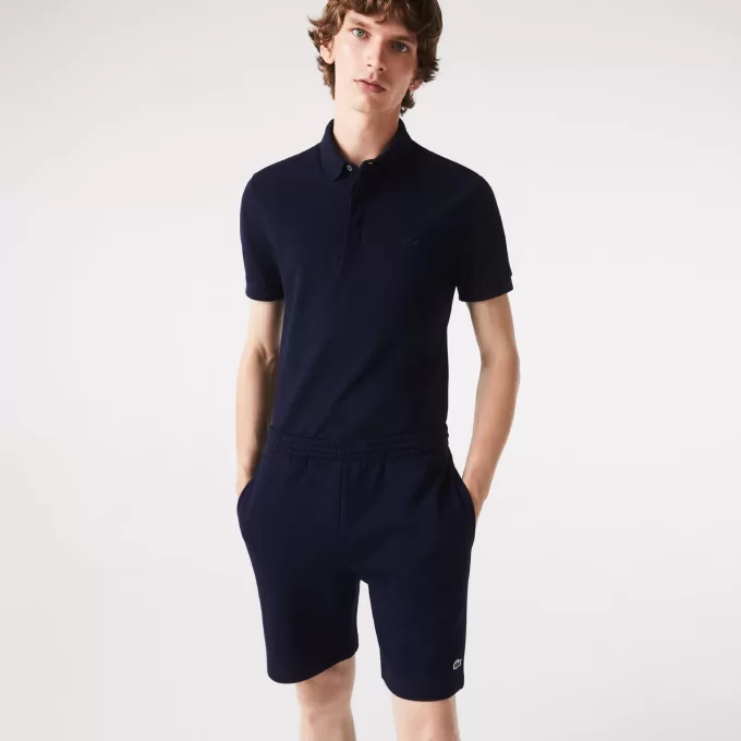 Lacoste Joggershorts i økologisk børstet bomuld til mænd