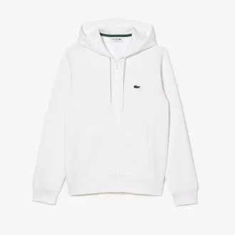 Lacoste Kangaroo Pocket Fleece-hættetrøje med lynlås til mænd