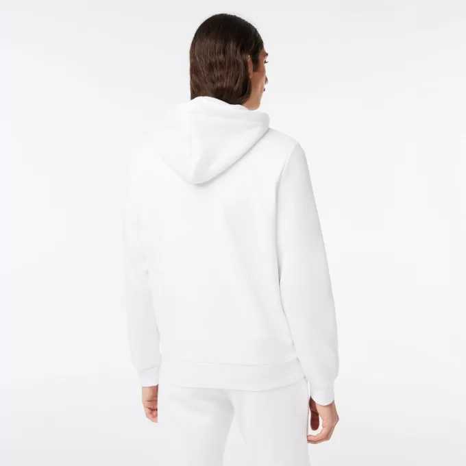 Lacoste Kangaroo Pocket Fleece-hættetrøje med lynlås til mænd