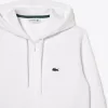 Lacoste Kangaroo Pocket Fleece-hættetrøje med lynlås til mænd