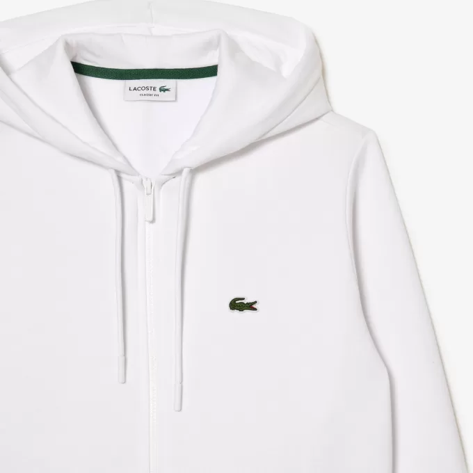 Lacoste Kangaroo Pocket Fleece-hættetrøje med lynlås til mænd