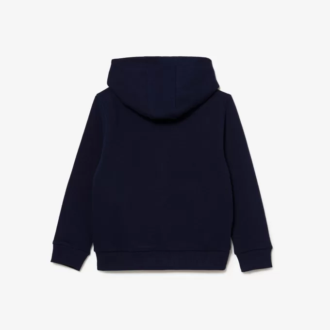 Lacoste Kangaroo Pocket Sweatshirt med hætte og lynlås til børn