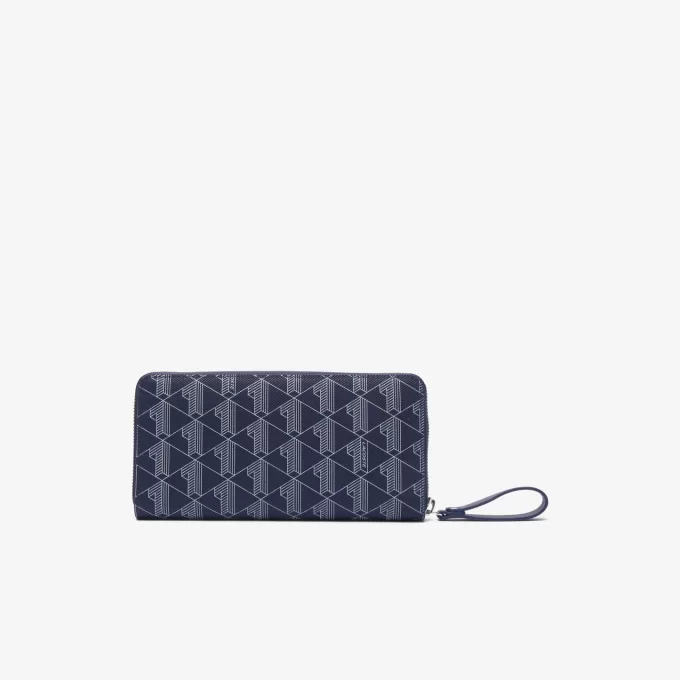 Lacoste Monogram Print lynlås tegnebog til kvinder