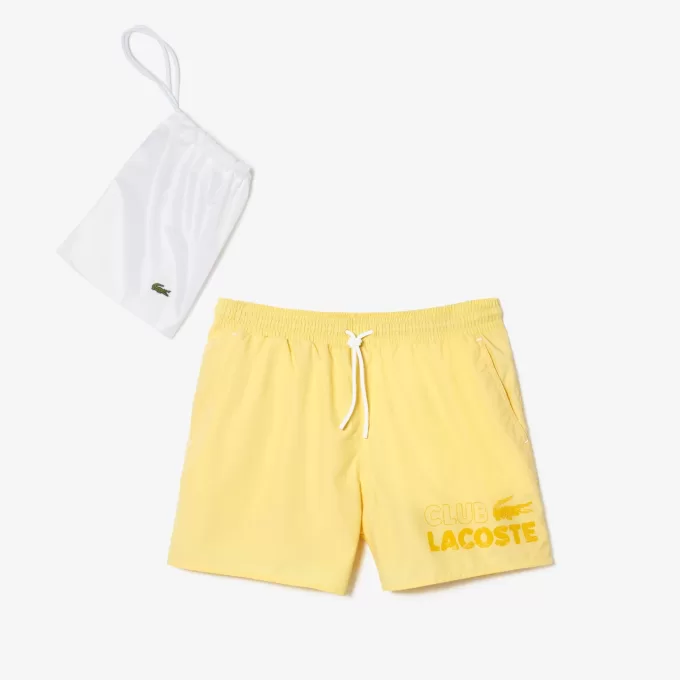 Lacoste Quick Dry badebukser til mænd med integreret for