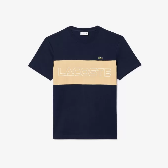 Lacoste Regular Fit Printet Colourblock T-shirt