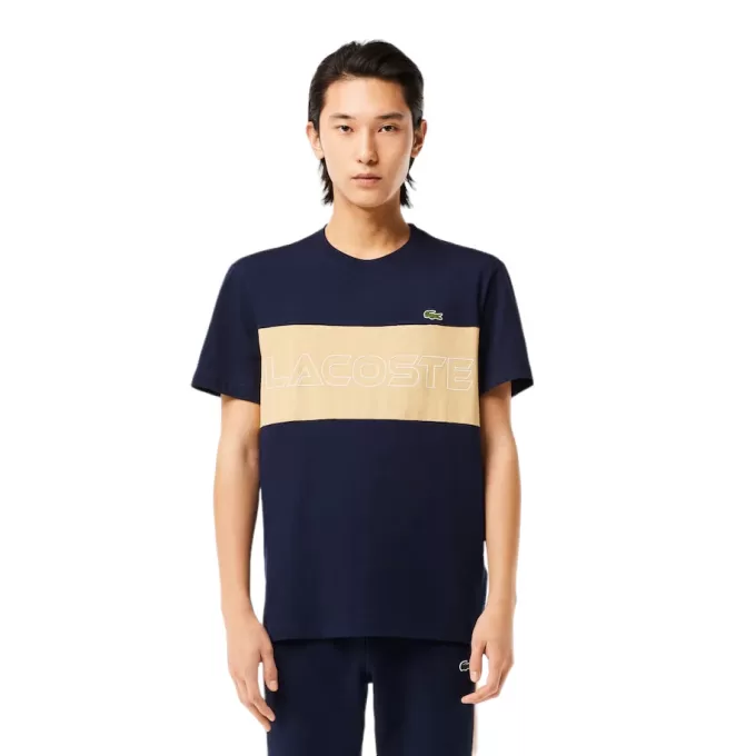 Lacoste Regular Fit Printet Colourblock T-shirt
