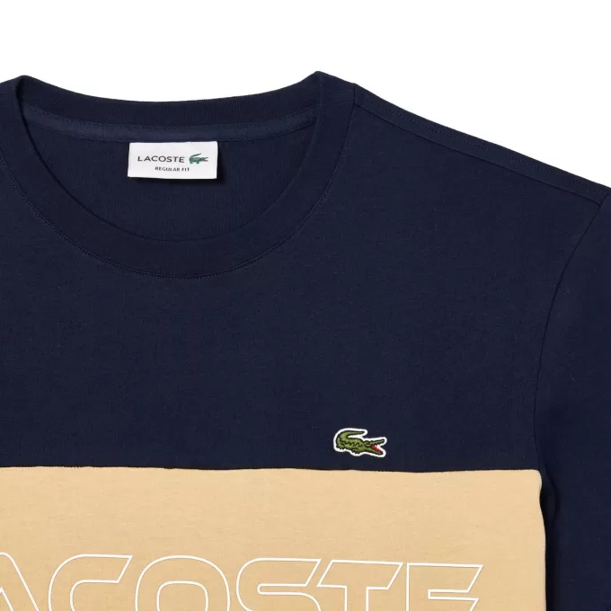 Lacoste Regular Fit Printet Colourblock T-shirt