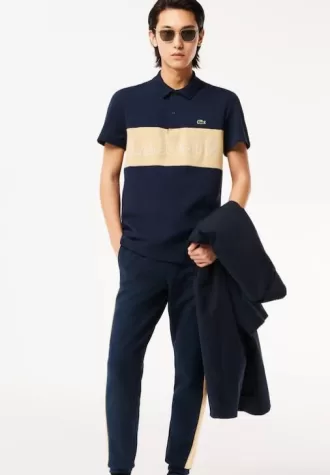 Lacoste Regular Fit Printet Colourblock T-shirt