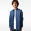 Lacoste Regular Fit denimskjorte i økologisk bomuld til mænd