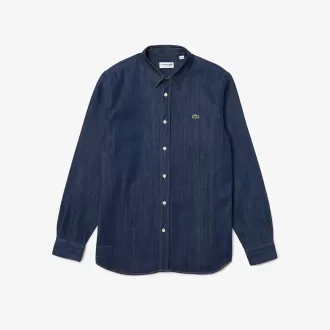 Lacoste Regular Fit denimskjorte i økologisk bomuld til mænd