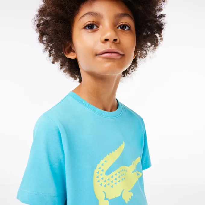 Lacoste SPORT teknisk tennistrøje til børn Oversized Croc T-shirt