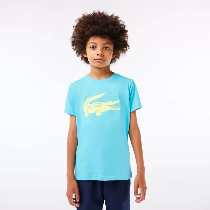 Lacoste SPORT teknisk tennistrøje til børn Oversized Croc T-shirt