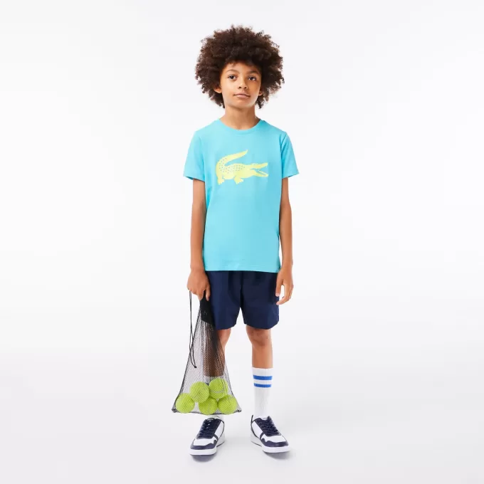 Lacoste SPORT teknisk tennistrøje til børn Oversized Croc T-shirt