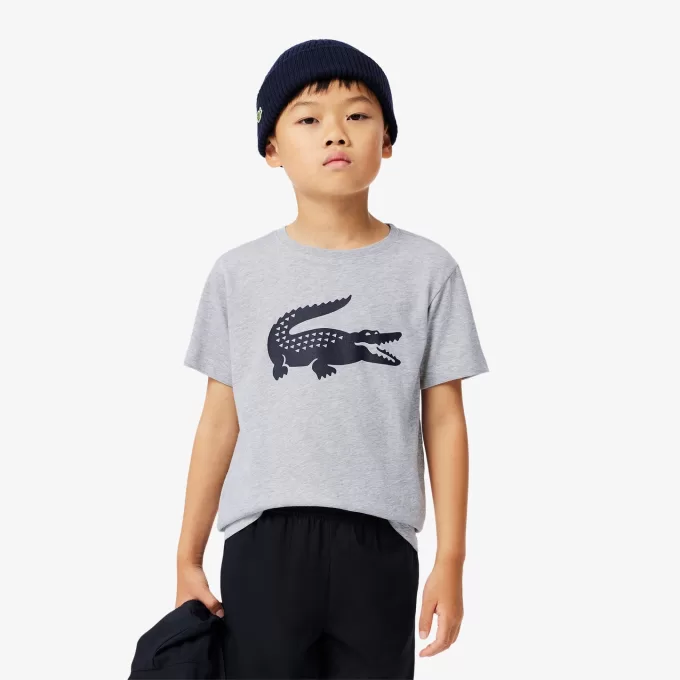 Lacoste SPORT teknisk tennistrøje til børn Oversized Croc T-shirt