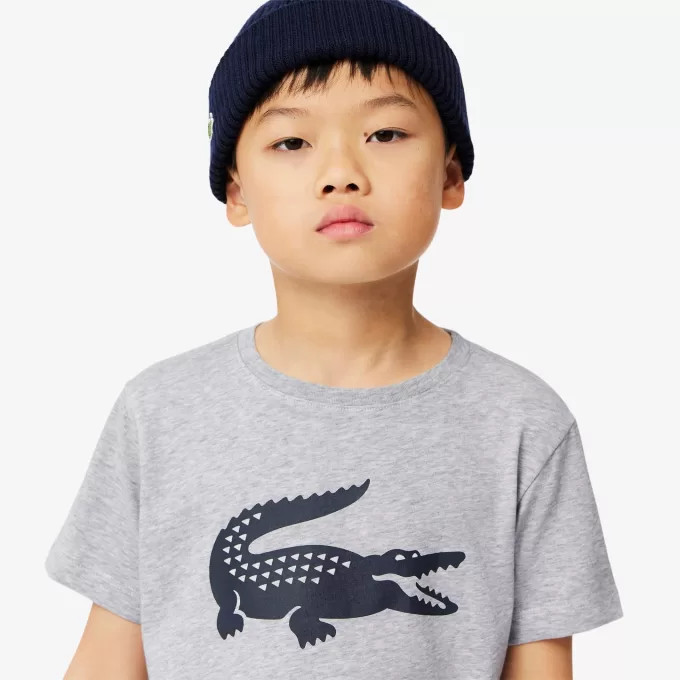 Lacoste SPORT teknisk tennistrøje til børn Oversized Croc T-shirt