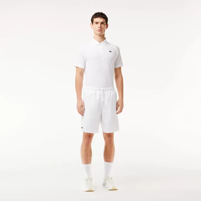 Lacoste SPORT tennisshorts til mænd i massiv diamantvævet taft