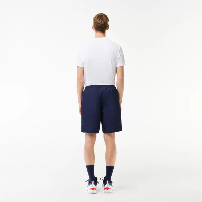 Lacoste SPORT tennisshorts til mænd i massiv diamantvævet taft