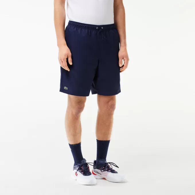 Lacoste SPORT tennisshorts til mænd i massiv diamantvævet taft