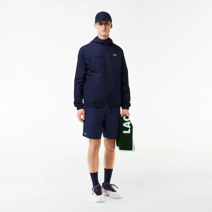 Lacoste SPORT tennisshorts til mænd i massiv diamantvævet taft