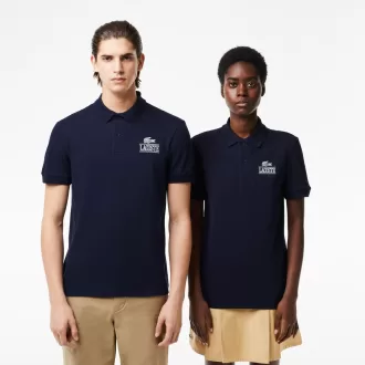 Lacoste Signature Print Stretch Pique Polo Shirt