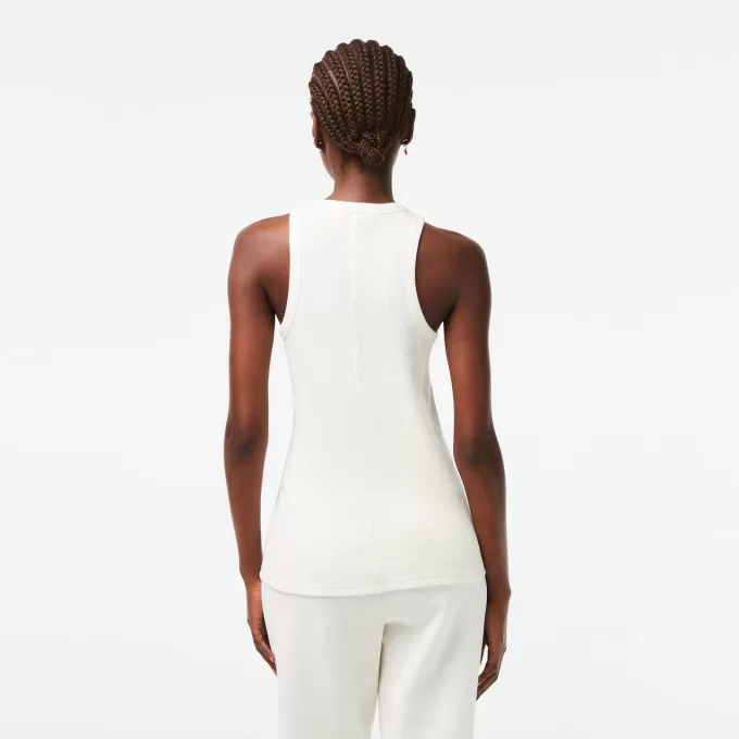 Lacoste Slim Fit Tanktop i økologisk bomuld til kvinder