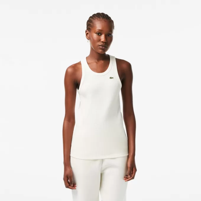 Lacoste Slim Fit Tanktop i økologisk bomuld til kvinder
