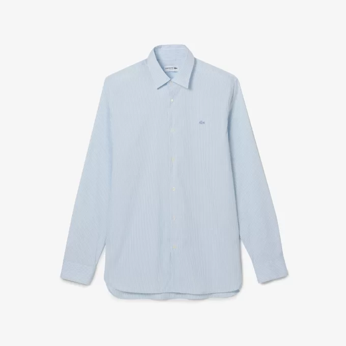 Lacoste Slim Fit Ternet Stretch Poplin-skjorte til mænd