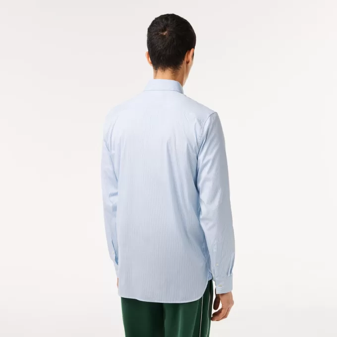 Lacoste Slim Fit Ternet Stretch Poplin-skjorte til mænd