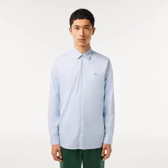 Lacoste Slim Fit Ternet Stretch Poplin-skjorte til mænd