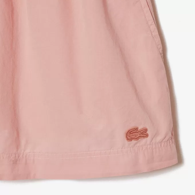 Lacoste bomuldspoplinshorts til kvinder