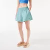 Lacoste bomuldspoplinshorts til kvinder