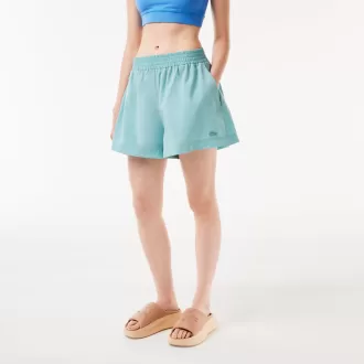 Lacoste bomuldspoplinshorts til kvinder