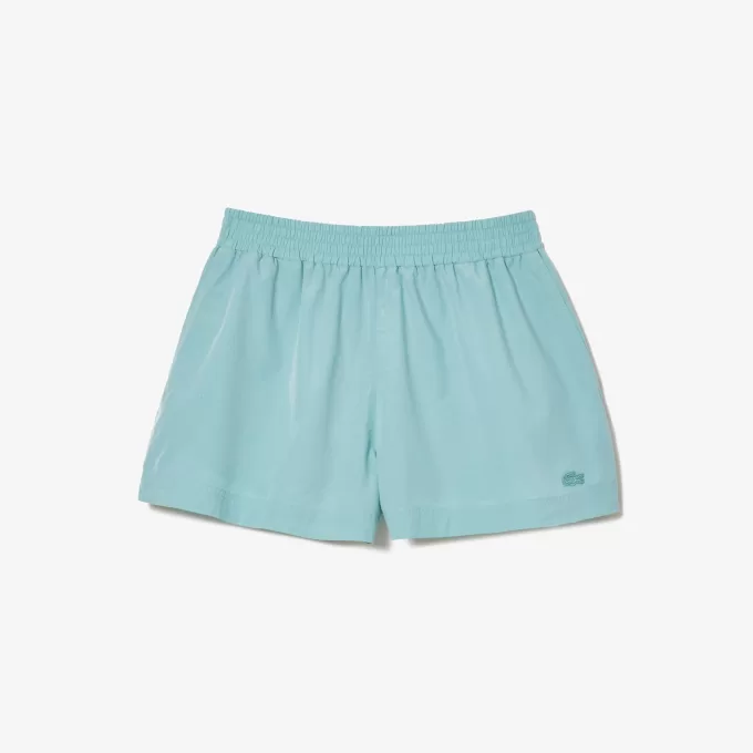 Lacoste bomuldspoplinshorts til kvinder