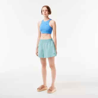 Lacoste bomuldspoplinshorts til kvinder