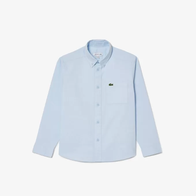 Lacoste kontrastlommeskjorte til børn