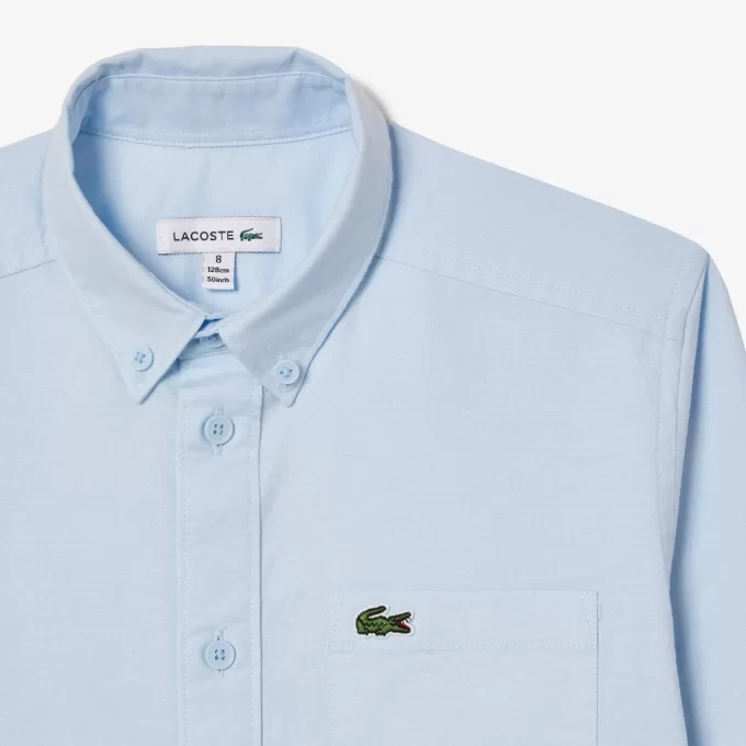 Lacoste kontrastlommeskjorte til børn
