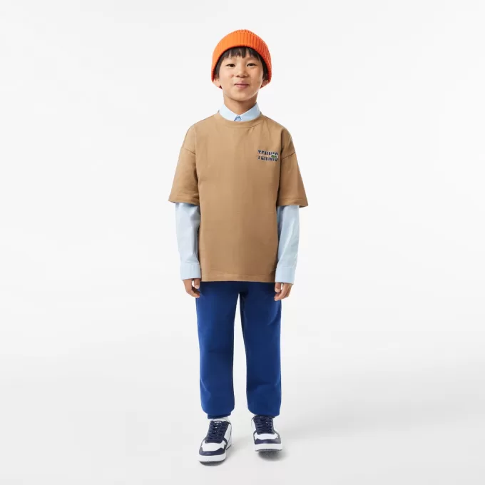 Lacoste kontrastlommeskjorte til børn