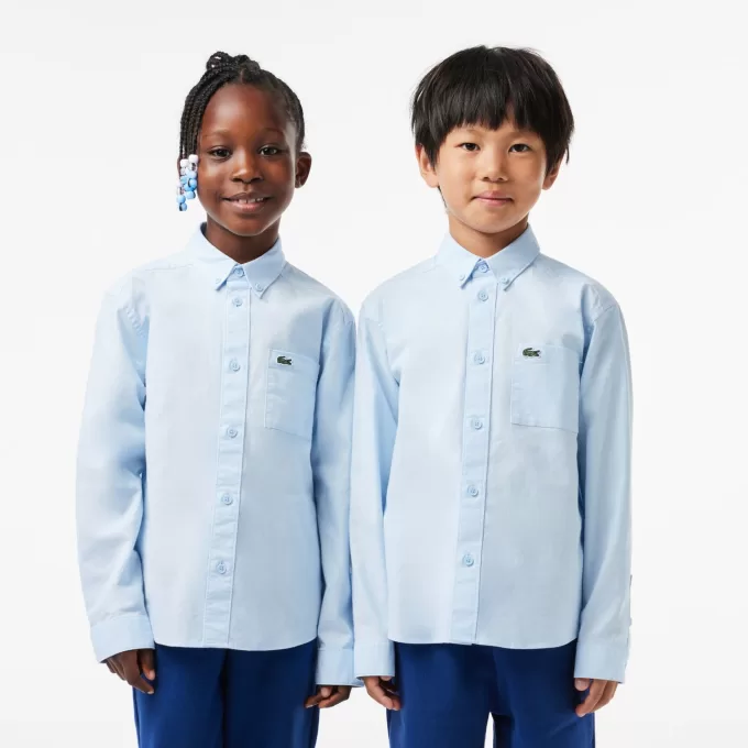Lacoste kontrastlommeskjorte til børn