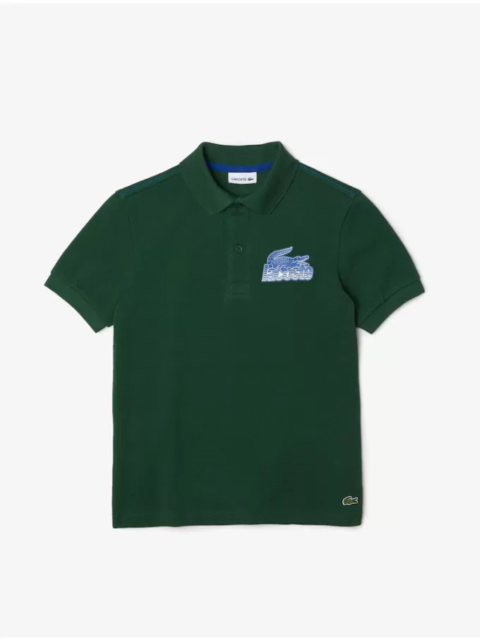 Lacoste økologisk bomulds poloshirt med kontrasttryk til børn