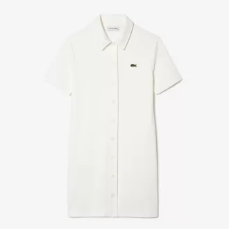 Lacoste økologisk bomuldspolokjole med knapper til kvinder