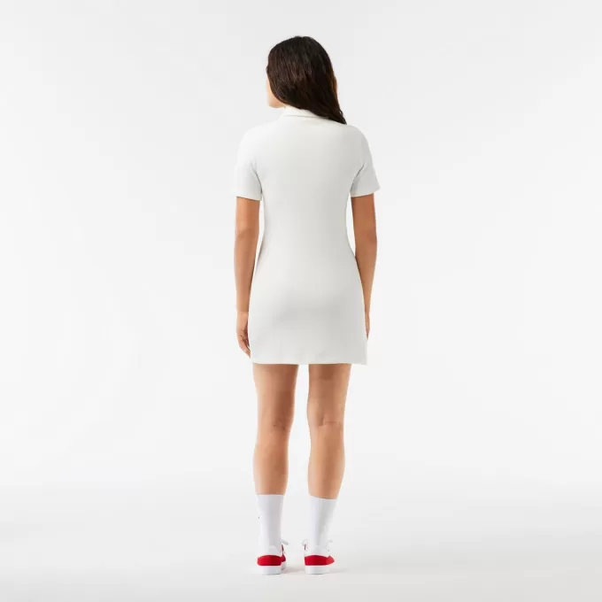 Lacoste økologisk bomuldspolokjole med knapper til kvinder